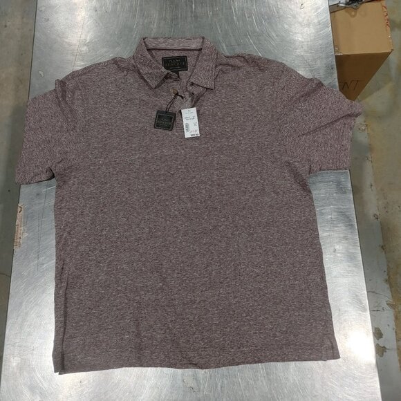Brand New Jos A Bank Men's Button Collar T-Shirt Brown Patterned Size XL - Picture 1 of 4